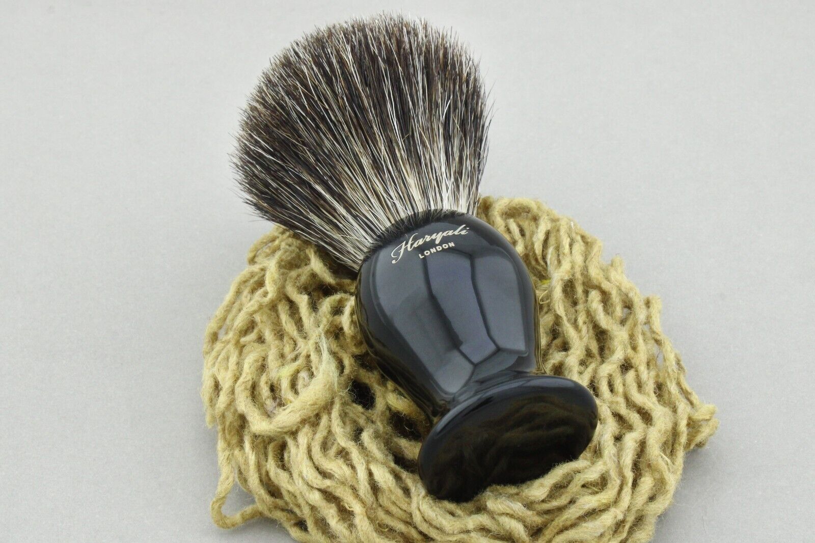 Black Badger Hair Shaving Brush with Brass Handle