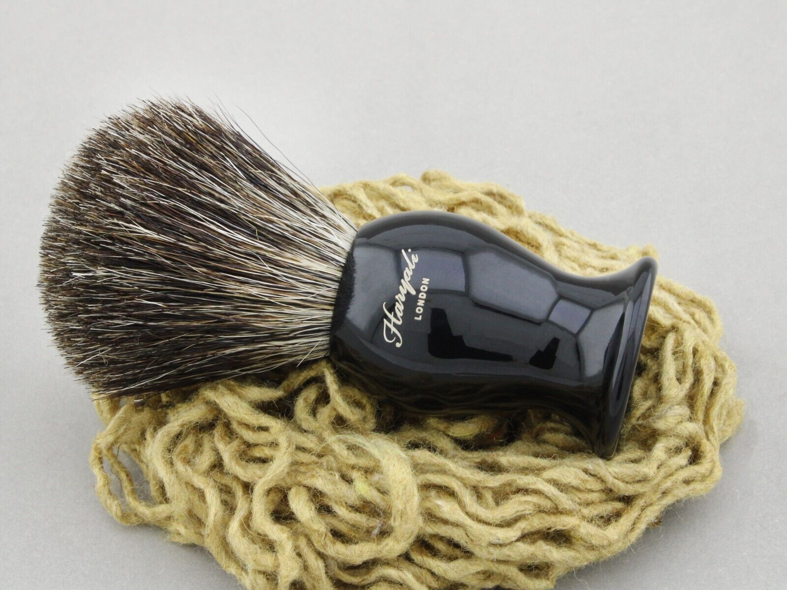 Black Badger Hair Shaving Brush with Brass Handle