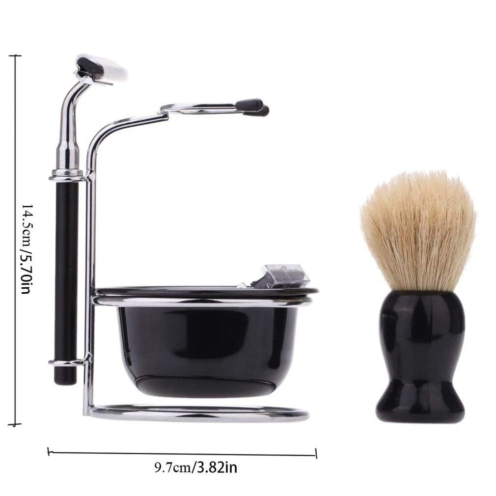 Men's Shaving Brush Set with Stand and Bowl