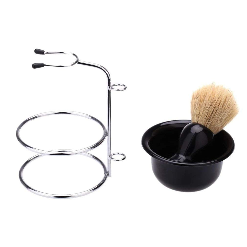 Men's Shaving Brush Set with Stand and Bowl