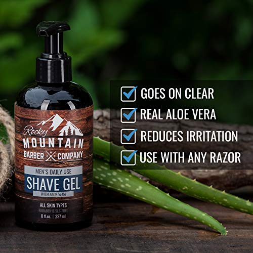 Rocky Mountain Barber Men's Clear Shave Gel - 8oz