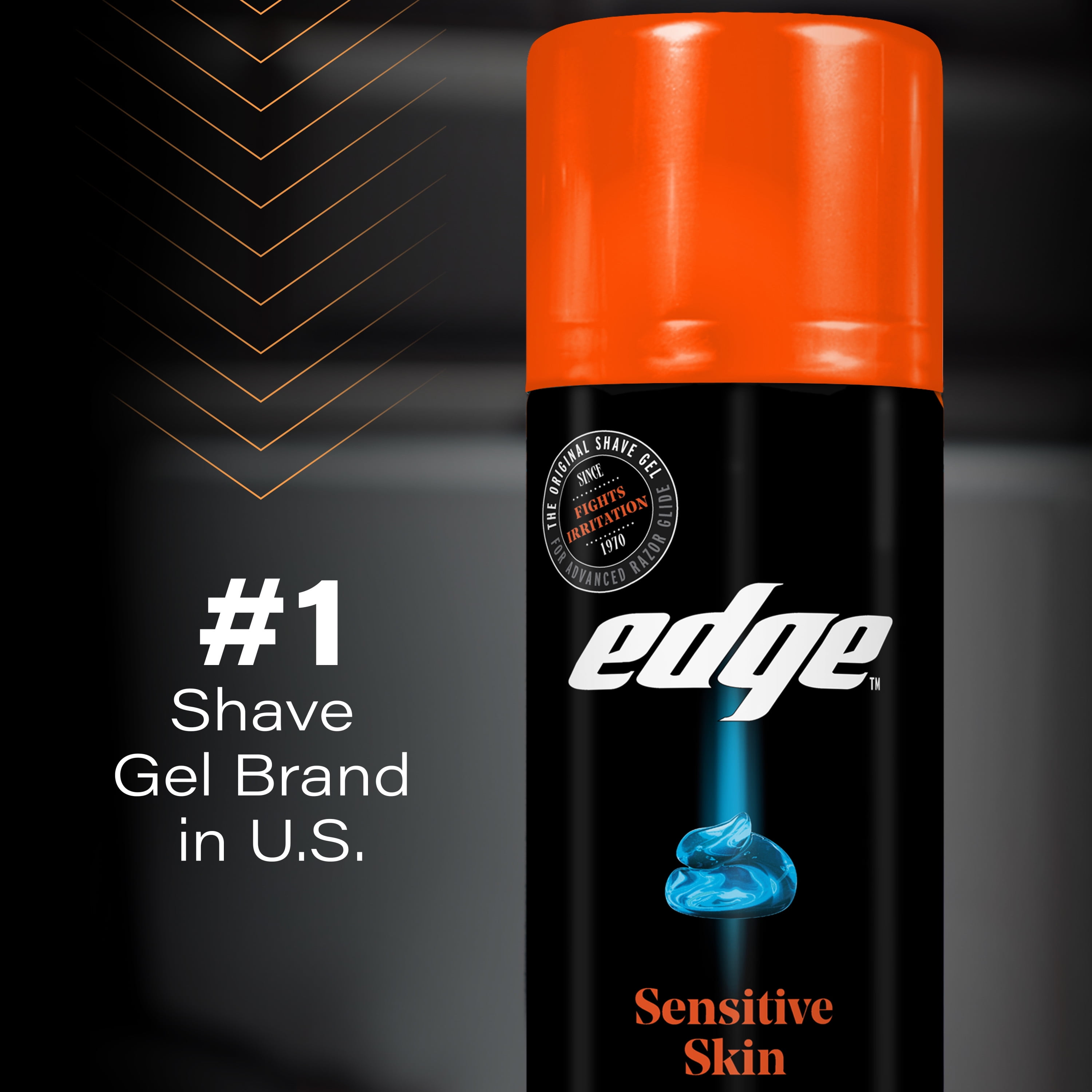 Edge Sensitive Skin Shave Gel for Men, 14 oz Twin Pack