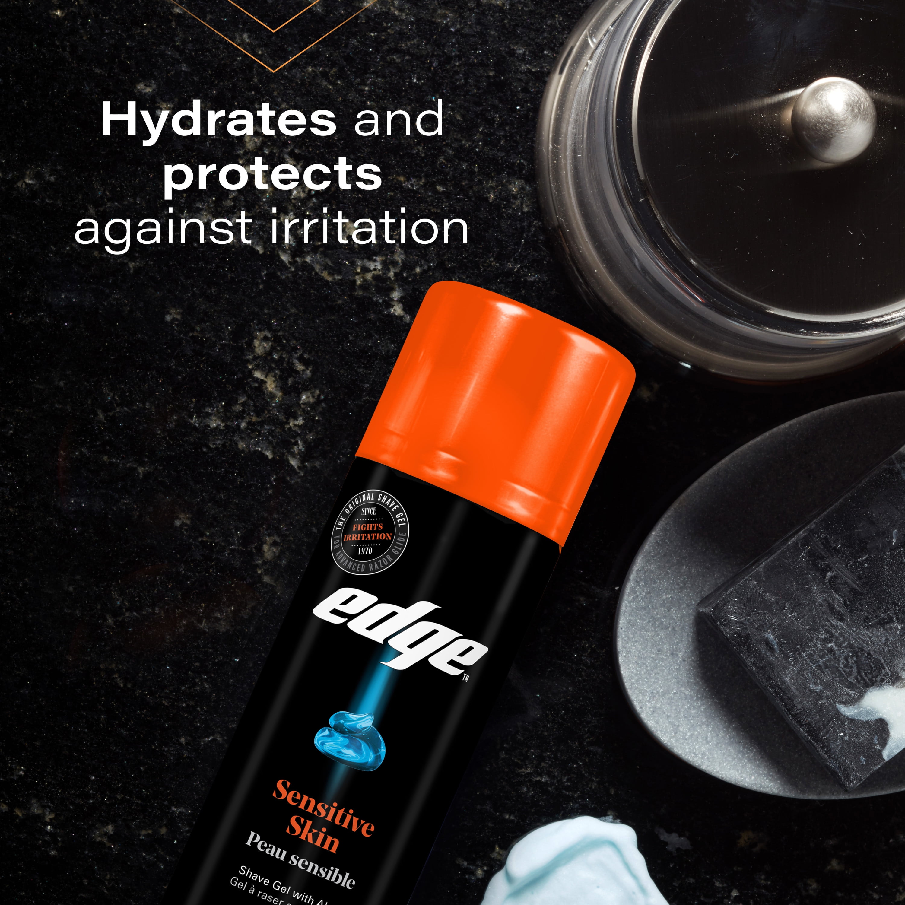 Edge Sensitive Skin Shave Gel for Men, 14 oz Twin Pack