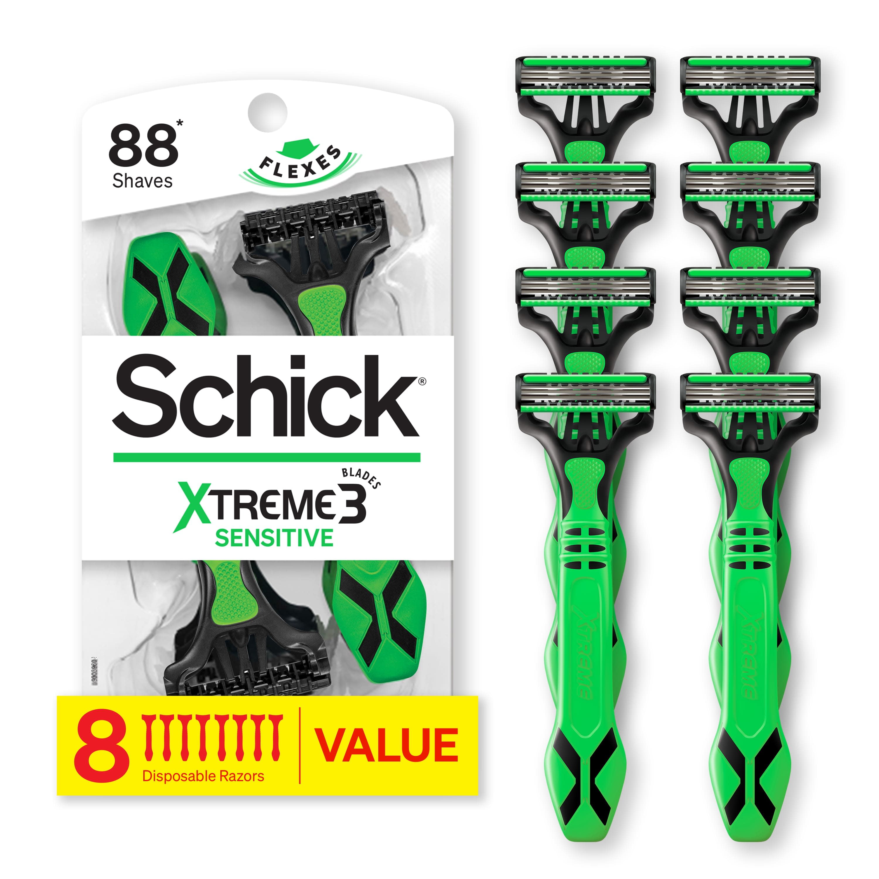 Sensitive Men's Disposable Razors with Aloe (8-Pack)