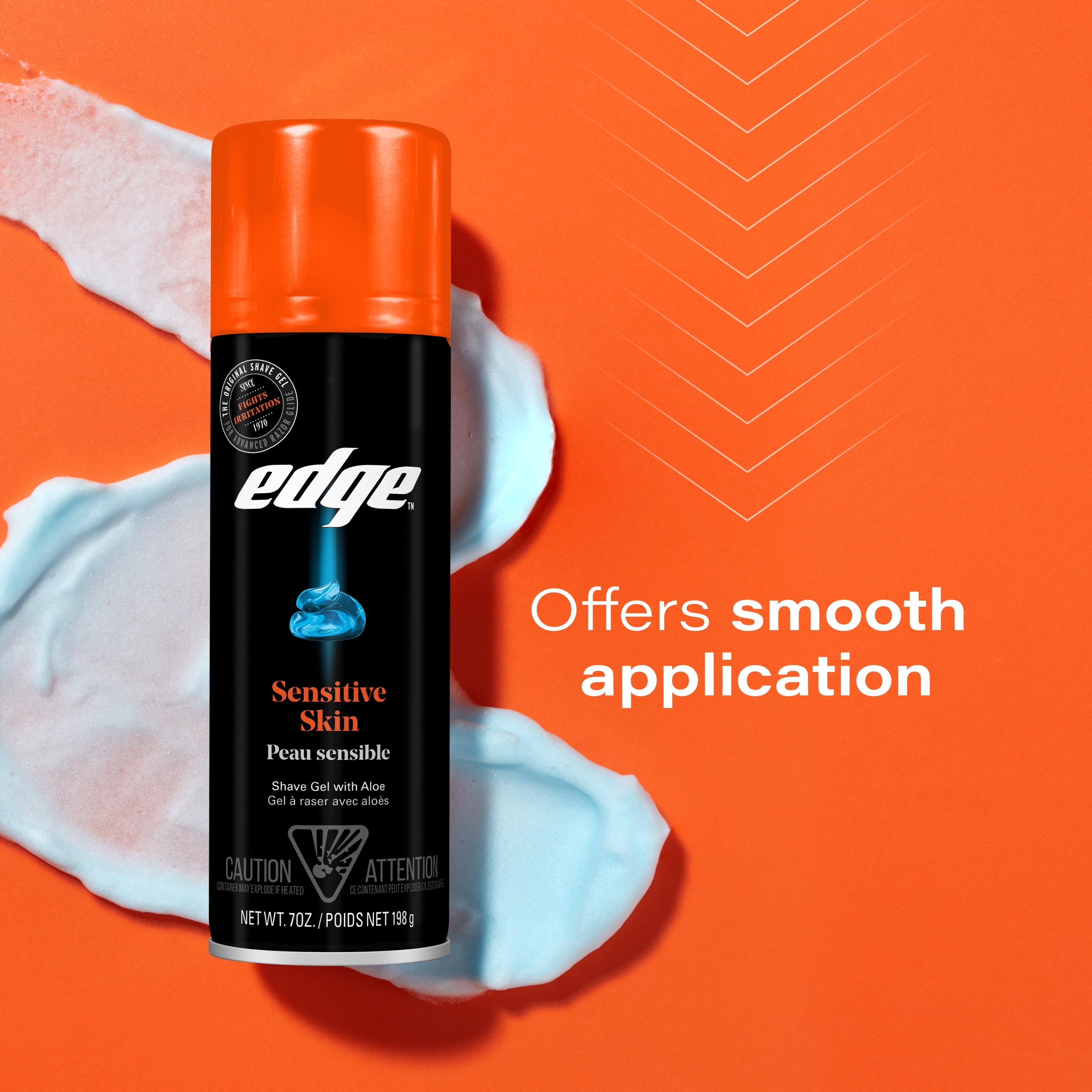 Edge Sensitive Skin Shave Gel for Men, 14 oz Twin Pack