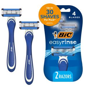BIC EasyRinse Men's Disposable Razors, 2 Count