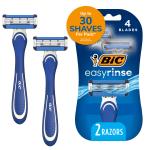 BIC EasyRinse Men's Disposable Razors, 2 Count