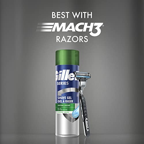 Gillette Series 3X Sensitive Shave Gel, 7 Oz