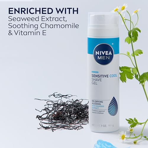 NIVEA MEN Sensitive Cooling Shave Gel, 7 Oz