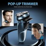 Waterproof Men's Electric Razor with Pop-Up Trimmer