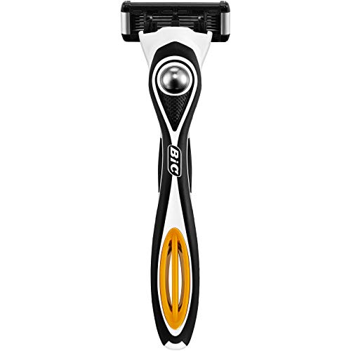 BIC Flex5 Hybrid Razor for Men - Black/Orange