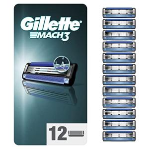 Gillette Mach3 Men's Razors, 12-Blade Refill Pack