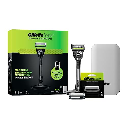 Gillette Labs Men's Razor, 8 Blades, Travel Case