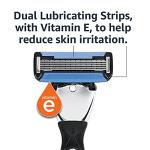 Amazon Basics Men's 5-Blade Razor Set, Black