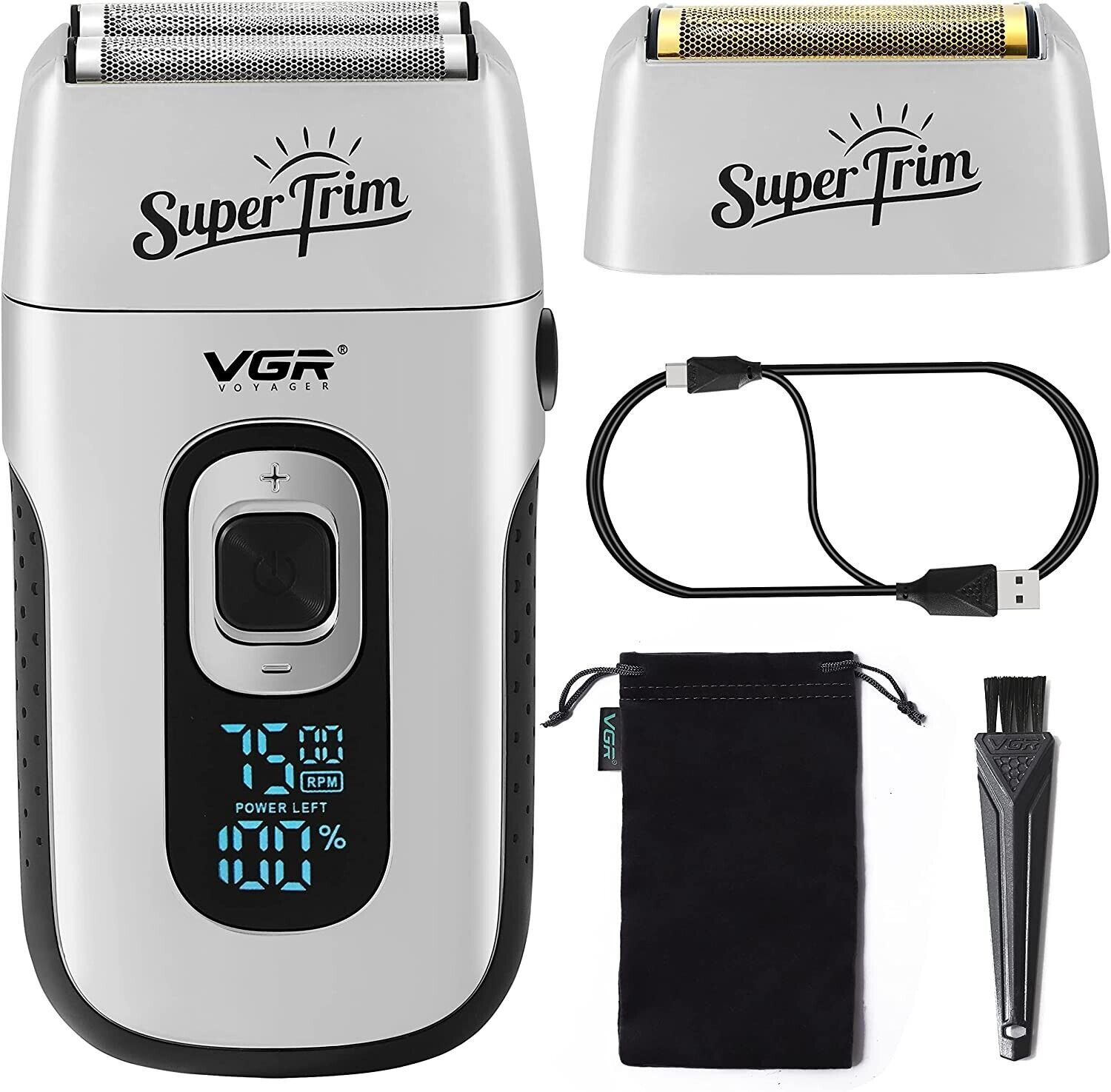 Men's Rechargeable Electric Shaver and Trimmer
