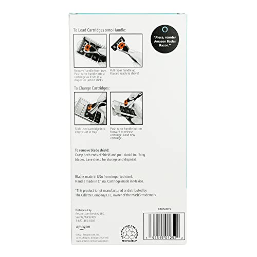Amazon Basics 3-Blade Razor with 20 Cartridges