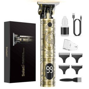 Rechargeable USB Hair and Beard Trimmer - Gold