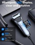 Waterproof Electric Shaver with Trimmer for Men