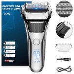 Waterproof Electric Shaver with Trimmer for Men