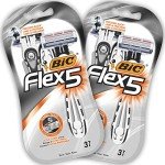 BIC Flex 5 Men's 5-Blade Razors, Pack of 6