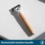 Bulldog Sensitive Bamboo Razor with Blade Refills