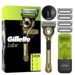 GilletteLabs Champion Gold Razor with Exfoliating Bar