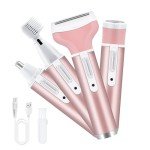 Cordless Electric Lady Shaver - 4 in 1 Pink