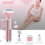 Cordless Electric Lady Shaver - 4 in 1 Pink