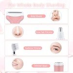 Cordless Electric Lady Shaver - 4 in 1 Pink