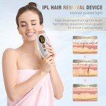 Painless IPL Hair Removal Device for Face and Body