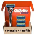 Gillette Fusion ProGlide Razor with 4 Blade Refills