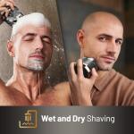 Cordless Waterproof 7D Electric Head Shaver for Men