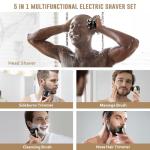 ROSSIFUR 5-in-1 Waterproof Electric Bald Razor