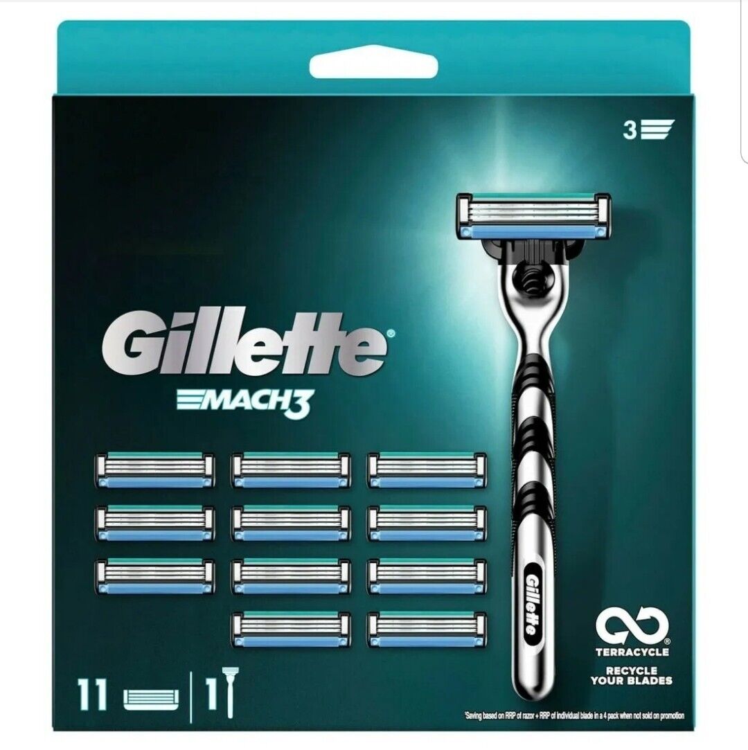 Gillette Mach3 Razor + 12 Blade Refills