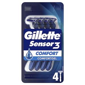Gillette Sensor3 Comfort Disposable Razors, 4 Pack