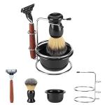 Men's 4-in-1 Shaving Kit with Brush and Stand