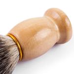 QSHAVE Pure Badger Hair Shaving Brush with Wood Base