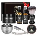 Men's Sandalwood Shaving Kit with Brush and Bowl