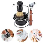 Men's 4-in-1 Shaving Kit with Brush and Stand