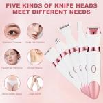 5-in-1 Electric Shaver for Women, Wet & Dry