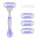 LOPHE Women's 3-Blade Razor with Non-Slip Handle