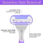 LOPHE Women's 3-Blade Razor with Non-Slip Handle