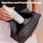 Portable Water-Resistant Shaving and Makeup Bag