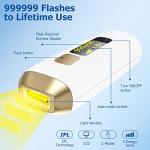 Gold IPL Hair Removal Device for Home Use