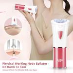 Cordless Painless Facial Epilator with LED Light