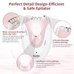 Cordless Facial Epilator with LED Light for Women