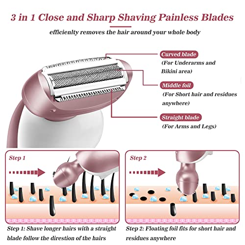 Women's Rechargeable Electric Razor for Smooth Grooming
