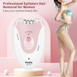 Cordless Facial Epilator with LED Light for Women