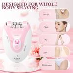 Cordless Facial Hair Epilator with LED Light