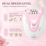 Cordless Facial Hair Epilator with LED Light